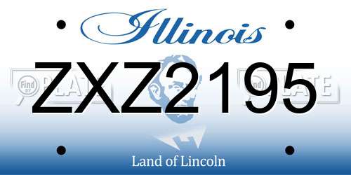 ZXZ2195 Illinois License Plate