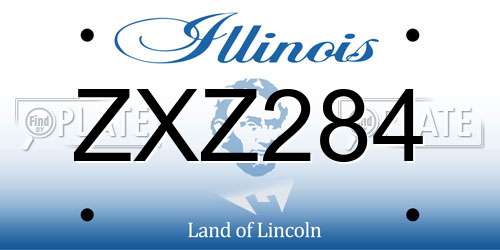 ZXZ284 Illinois License Plate