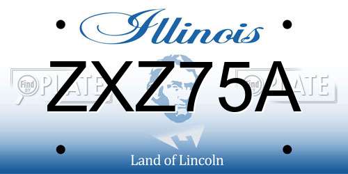ZXZ75A Illinois License Plate