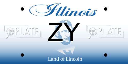ZY Illinois License Plate