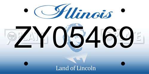 ZY05469 Illinois License Plate