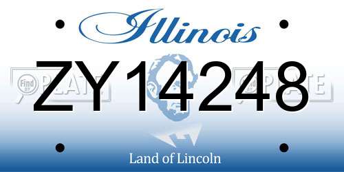 ZY14248 Illinois License Plate