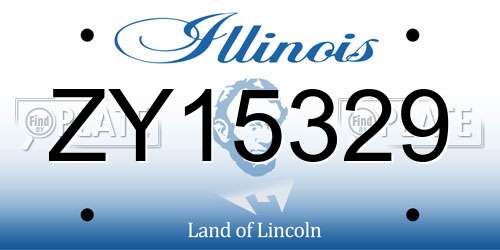 ZY15329 Illinois License Plate