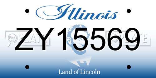 ZY15569 Illinois License Plate