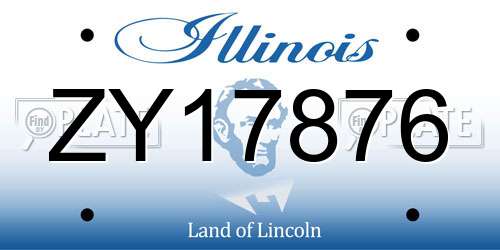ZY17876 Illinois License Plate