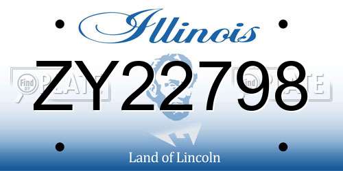 ZY22798 Illinois License Plate