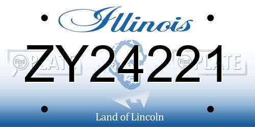ZY24221 Illinois License Plate