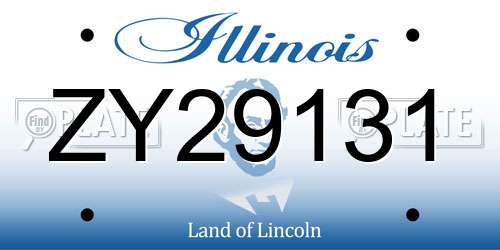 ZY29131 Illinois License Plate