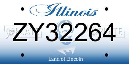 ZY32264 Illinois License Plate