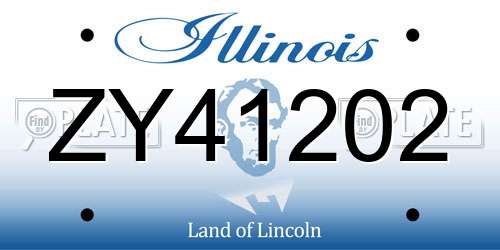 ZY41202 Illinois License Plate