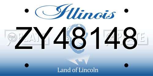 ZY48148 Illinois License Plate