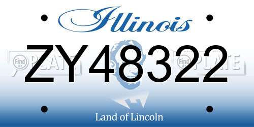 ZY48322 Illinois License Plate