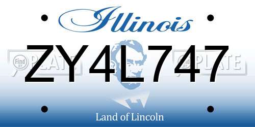 ZY4L747 Illinois License Plate