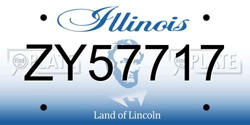 ZY57717 Illinois License Plate