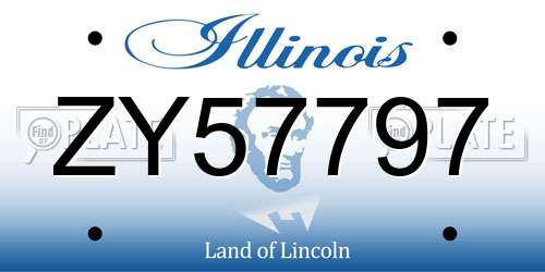 ZY57797 Illinois License Plate