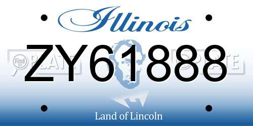ZY61888 Illinois License Plate