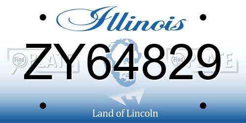 ZY64829 Illinois License Plate