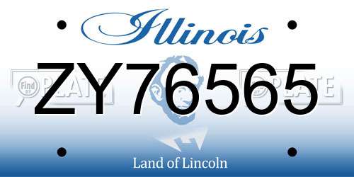 ZY76565 Illinois License Plate