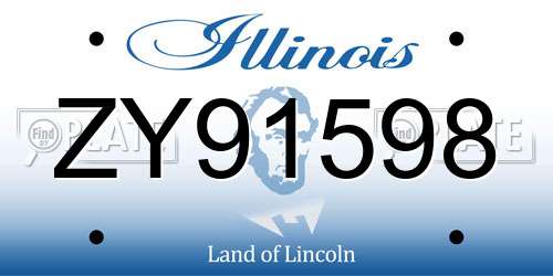 ZY91598 Illinois License Plate