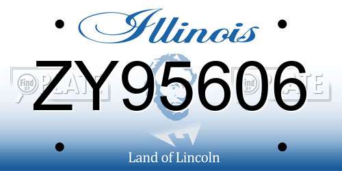 ZY95606 Illinois License Plate
