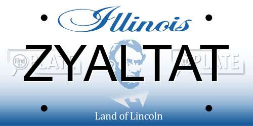 ZYALTAT Illinois License Plate