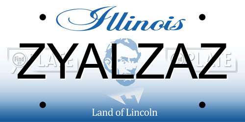 ZYALZAZ Illinois License Plate
