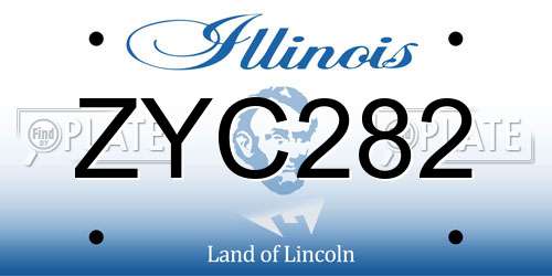 ZYC282 Illinois License Plate