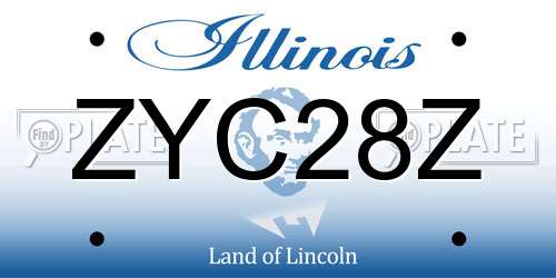 ZYC28Z Illinois License Plate