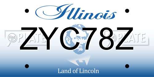 ZYC78Z Illinois License Plate