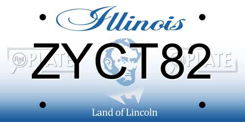 ZYCT82 Illinois License Plate