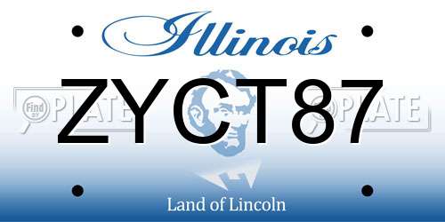 ZYCT87 Illinois License Plate