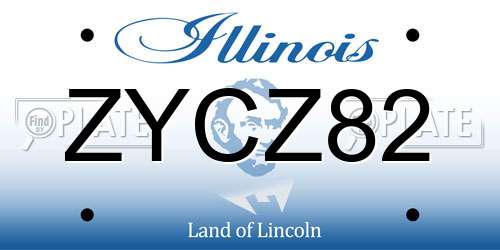 ZYCZ82 Illinois License Plate