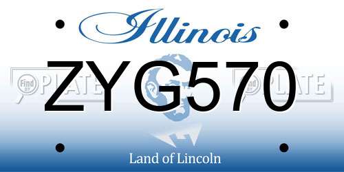 ZYG570 Illinois License Plate