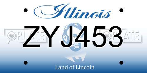 ZYJ453 Illinois License Plate