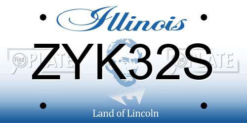 ZYK32S Illinois License Plate