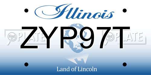 ZYP97T Illinois License Plate