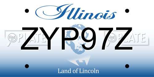 ZYP97Z Illinois License Plate