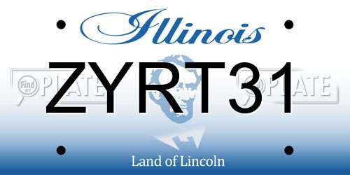 ZYRT31 Illinois License Plate