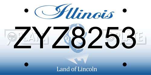 ZYZ8253 Illinois License Plate