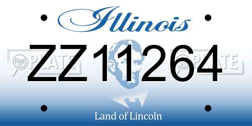 ZZ11264 Illinois License Plate