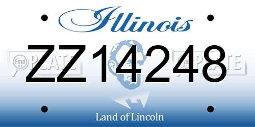 ZZ14248 Illinois License Plate