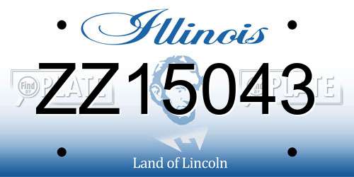 ZZ15043 Illinois License Plate