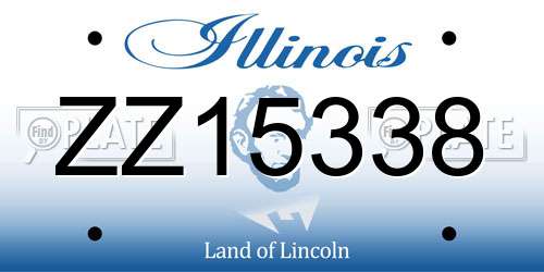 ZZ15338 Illinois License Plate