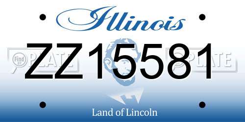 ZZ15581 Illinois License Plate