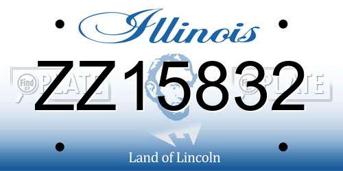 ZZ15832 Illinois License Plate