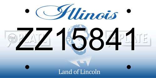 ZZ15841 Illinois License Plate