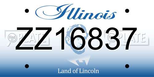 ZZ16837 Illinois License Plate