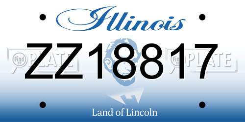 ZZ18817 Illinois License Plate