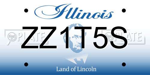 ZZ1T5S Illinois License Plate