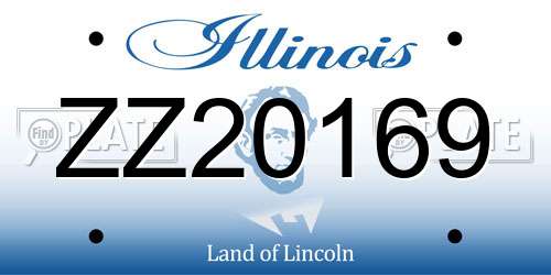 ZZ20169 Illinois License Plate